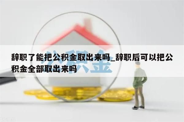 辞职了能把公积金取出来吗_辞职后可以把公积金全部取出来吗